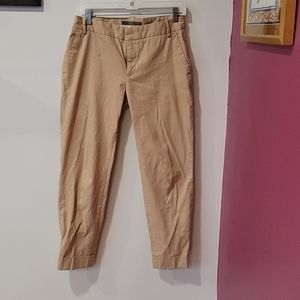 Zara Basic khaki straight leg ankle pants